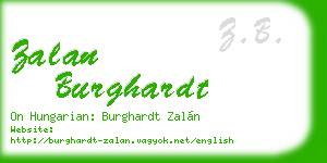 zalan burghardt business card